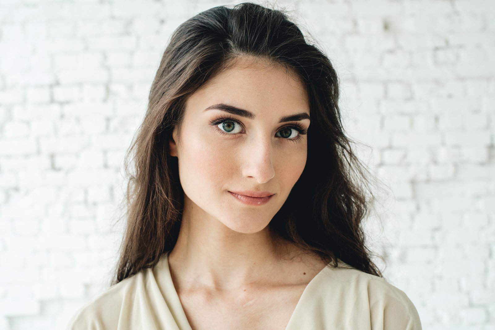 portrait of a beautiful brunette