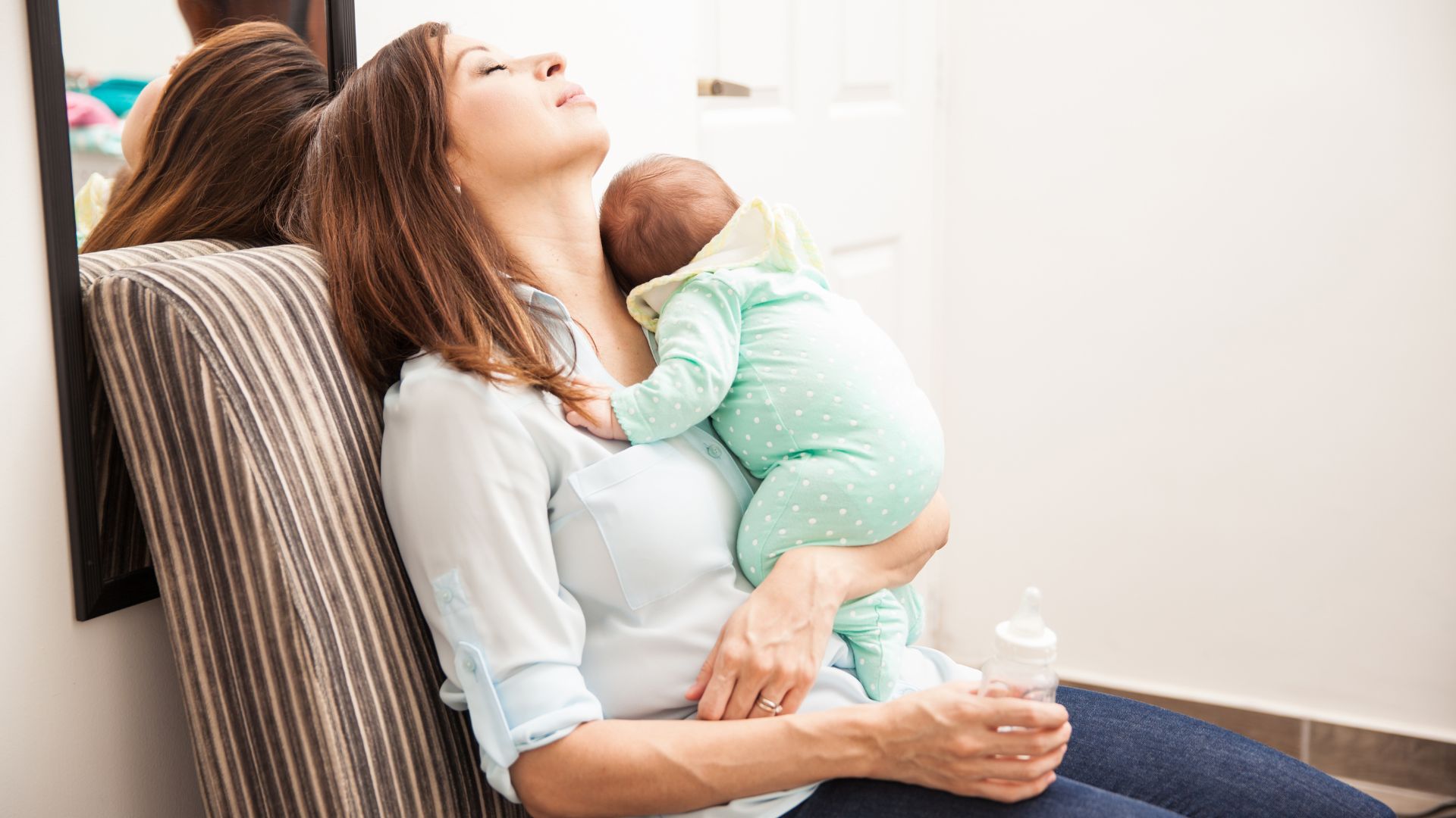 woman holding a baby