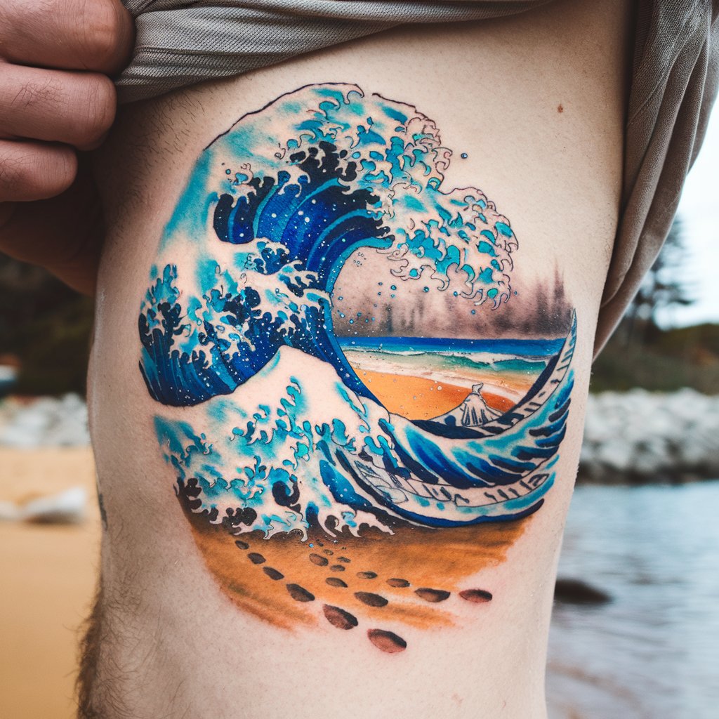Wave Rib Tattoo