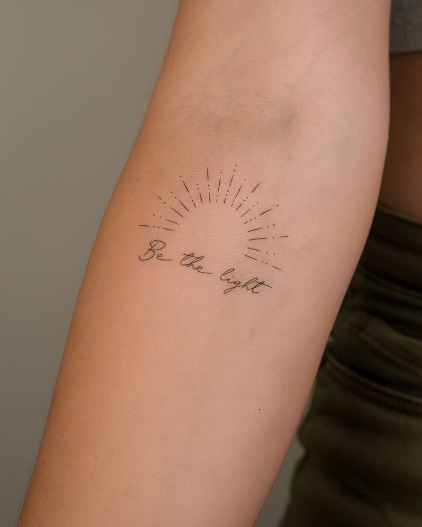 Small Light Quote Tattoo