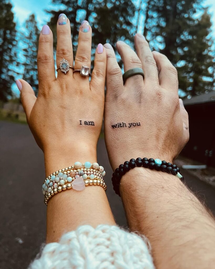 Shared Quote Couple Tattoo