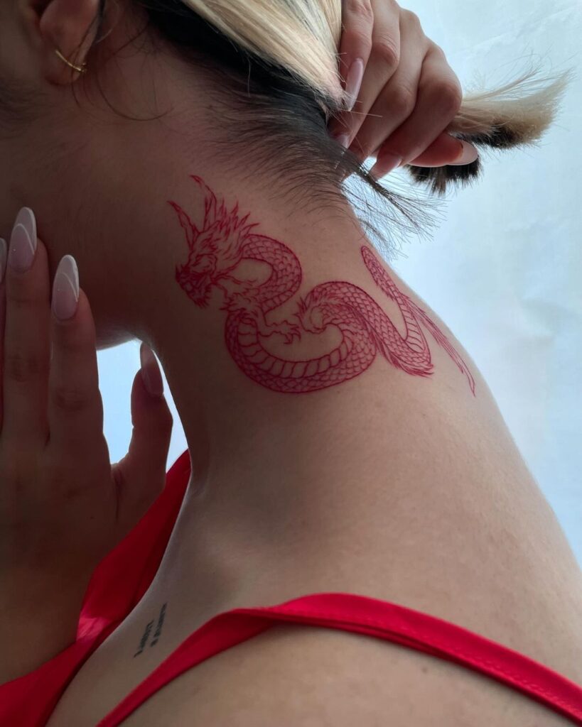 Small Dragon Leg Tattoo