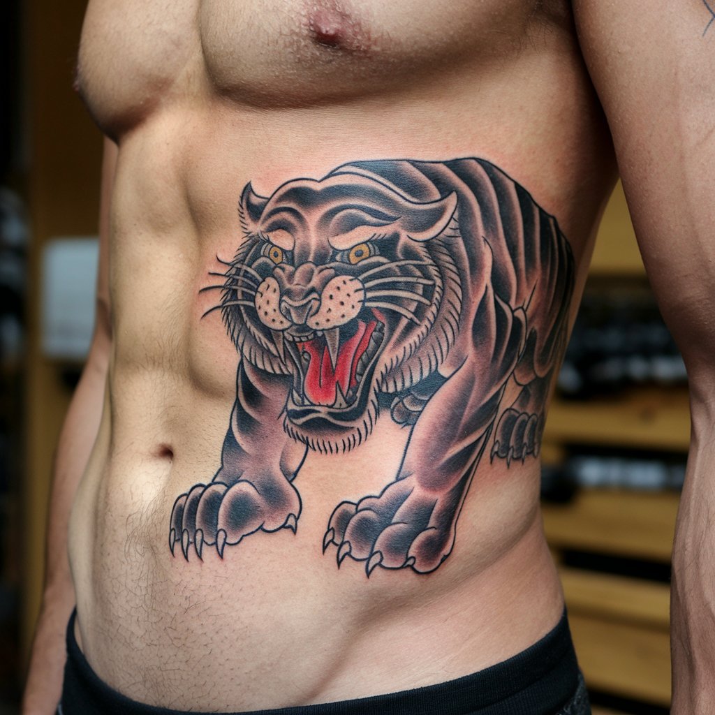 Tiger Rib Tattoo
