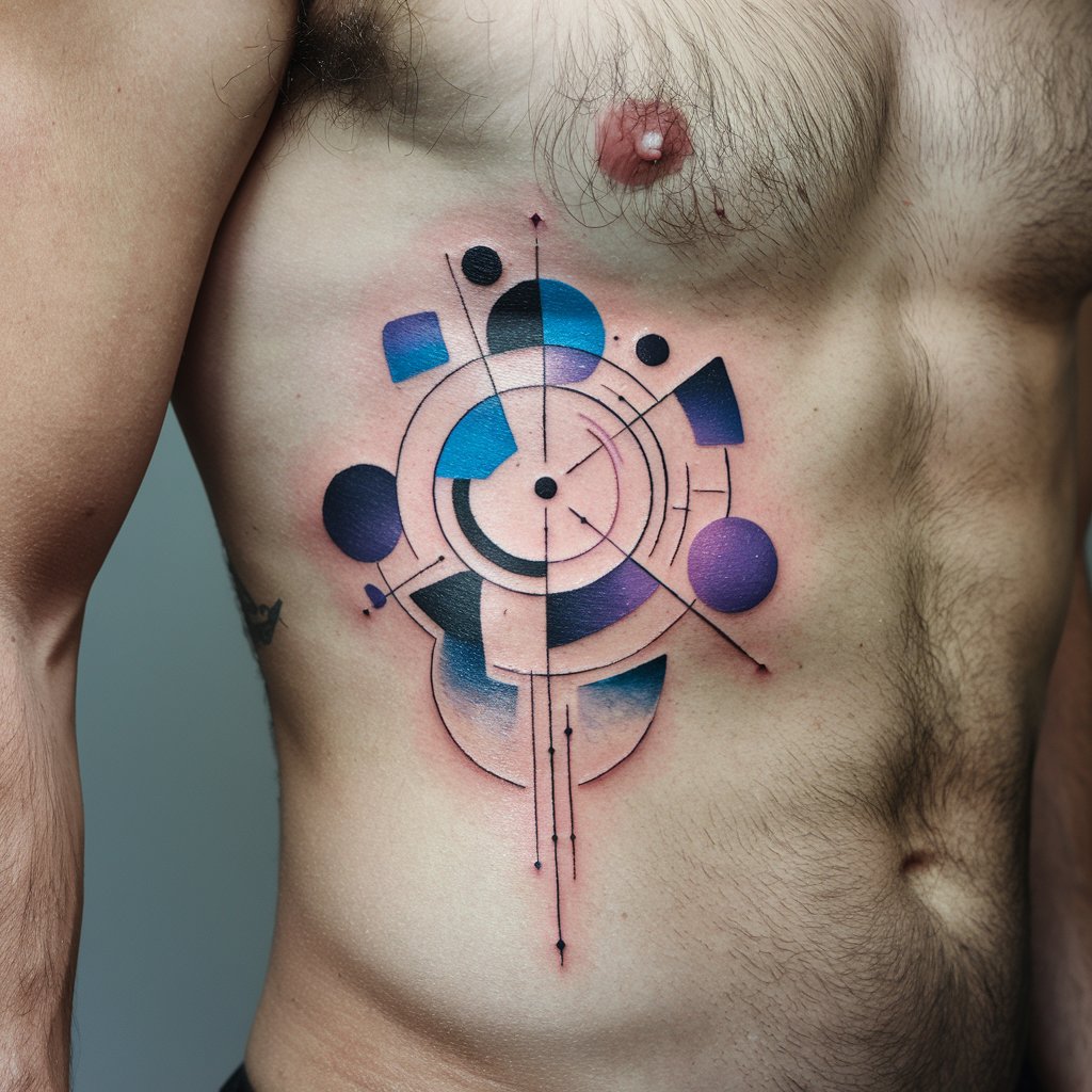 Abstract Rib Tattoo