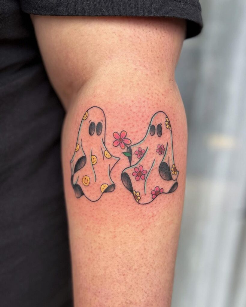 Two Sweet Ghosts Tattoo
