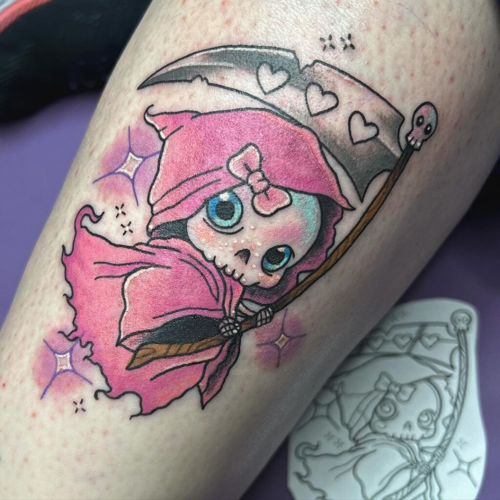 Adorable Grim Reaper Tattoo