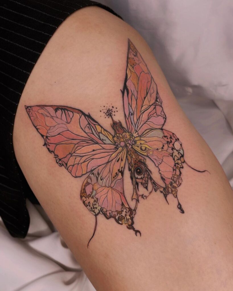Elaborate Butterfly Tattoo