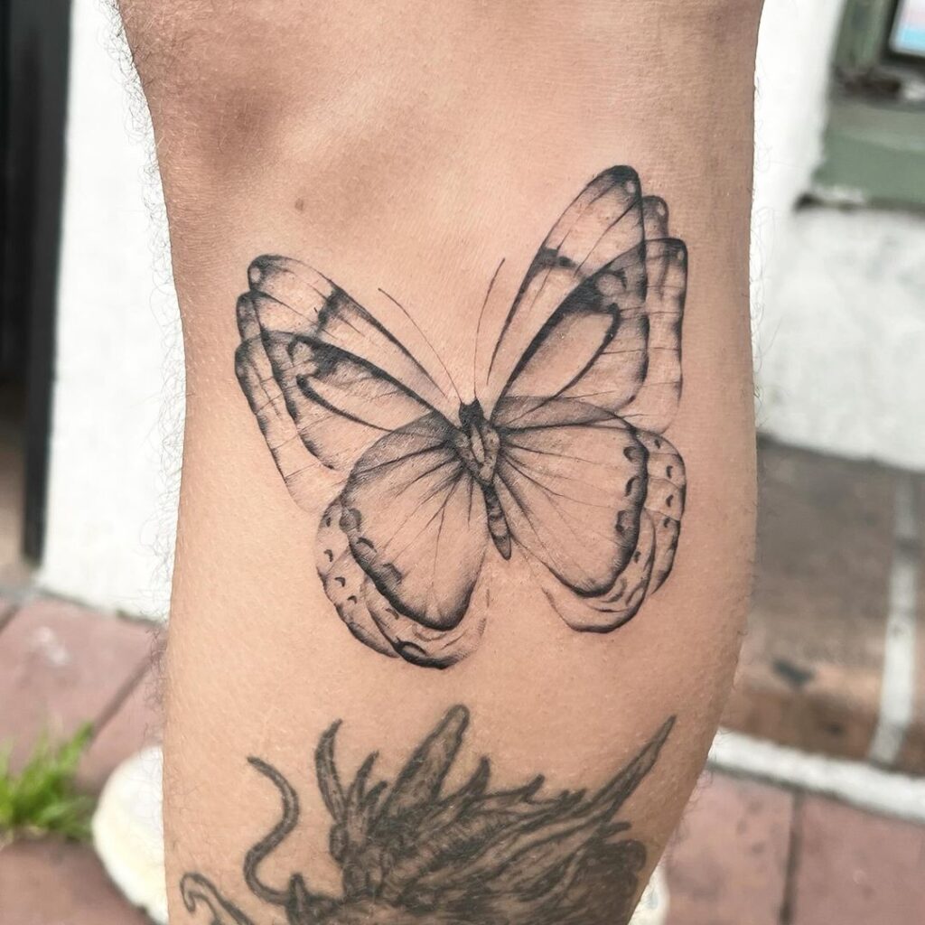 Psychedelic Butterfly Tattoo