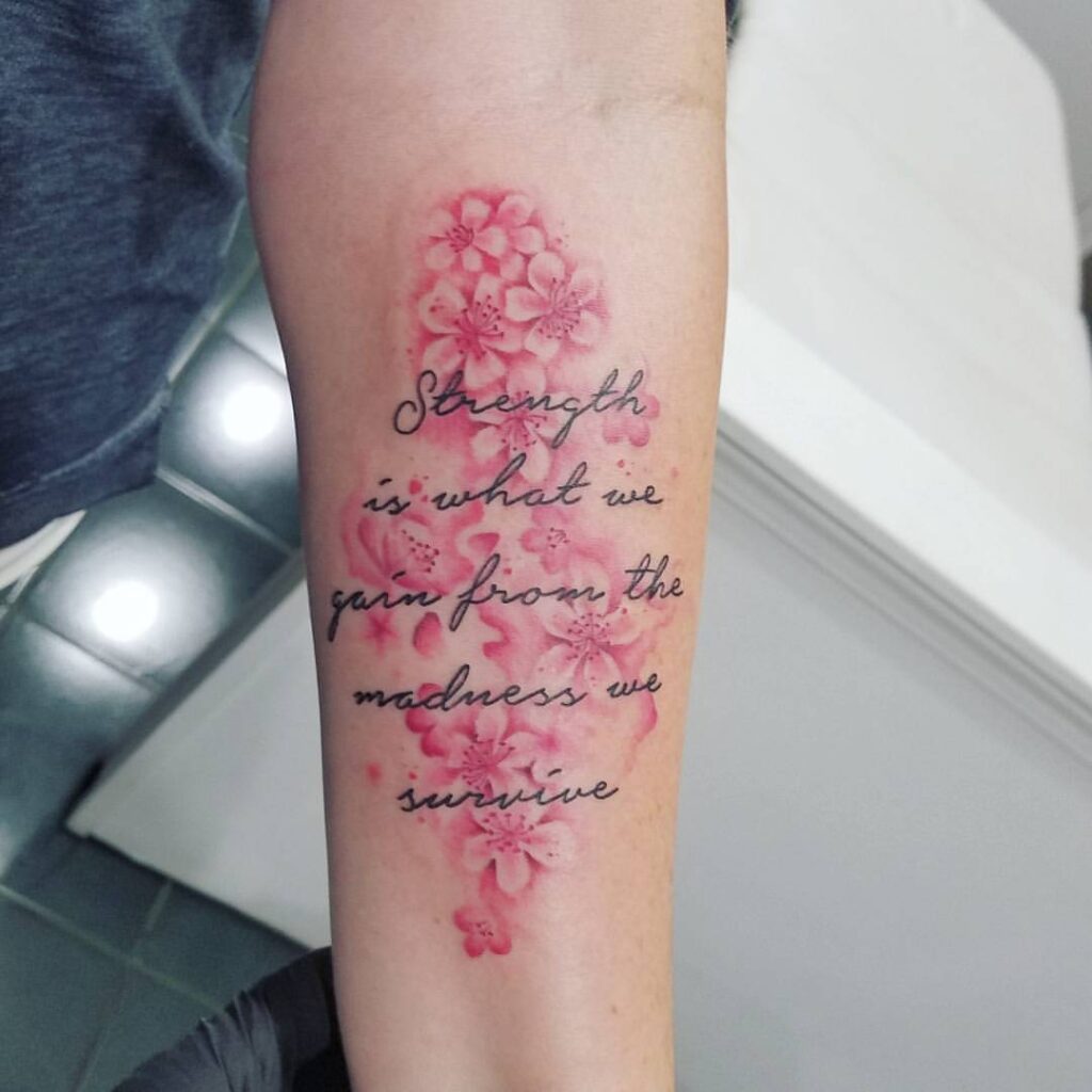 Quote With Blooming Flowers