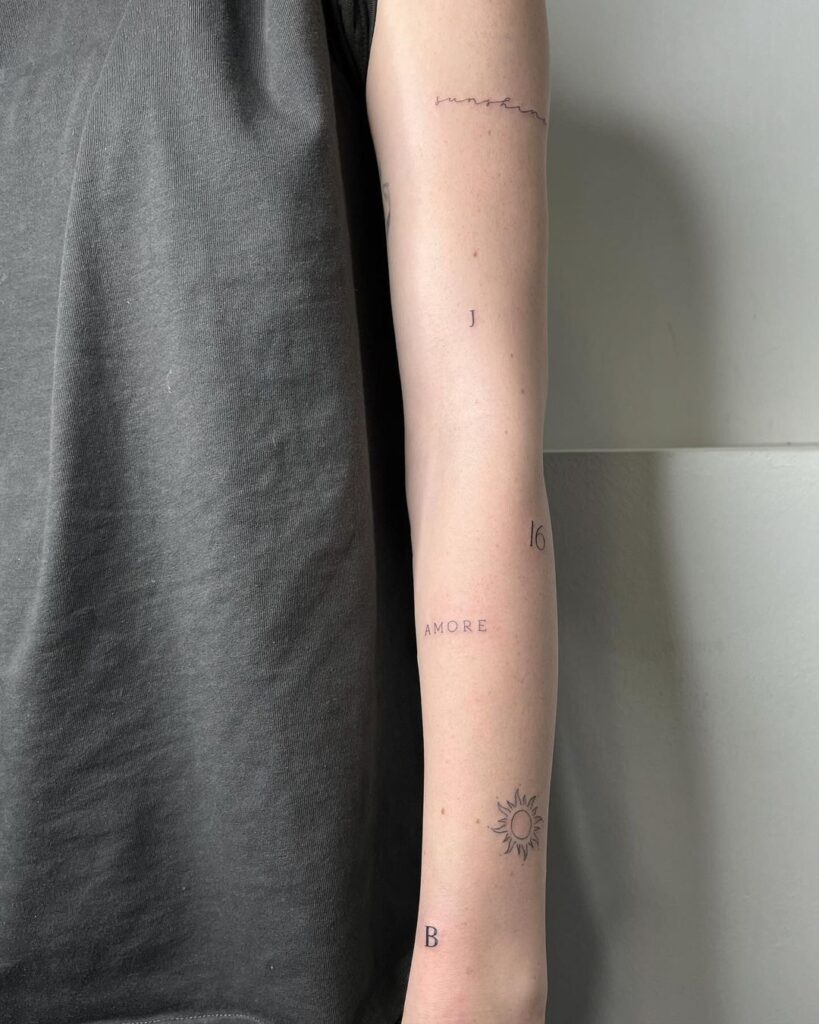 Minimal Patchwork Tattoo