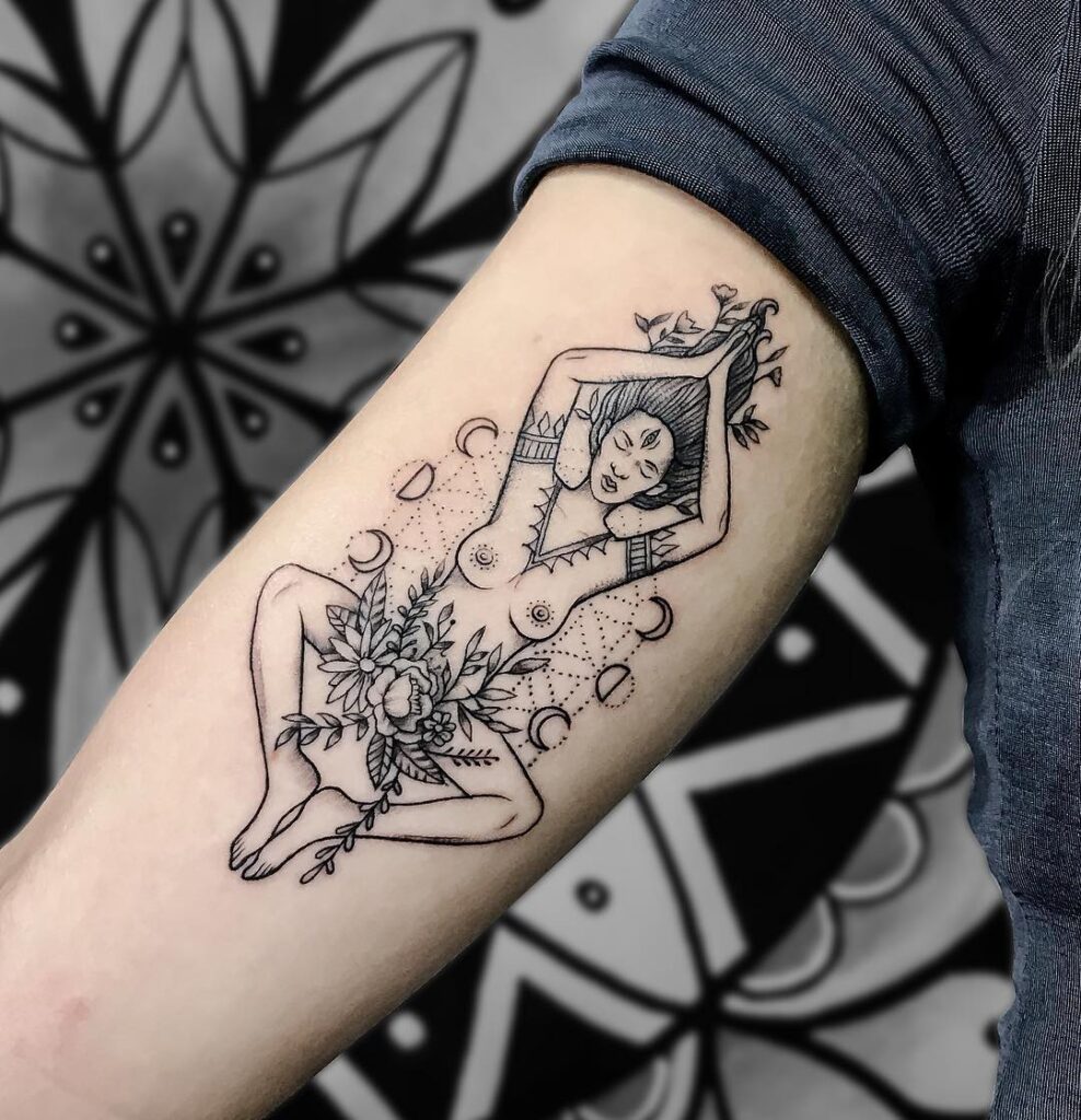 spiritual enlightenment and higher consciousness woman tattoo