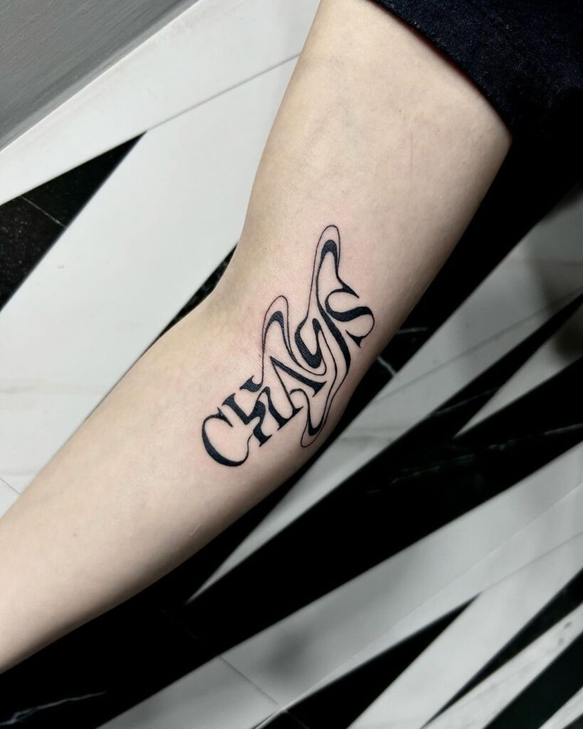 Chaotic Tattoo Lettering Style