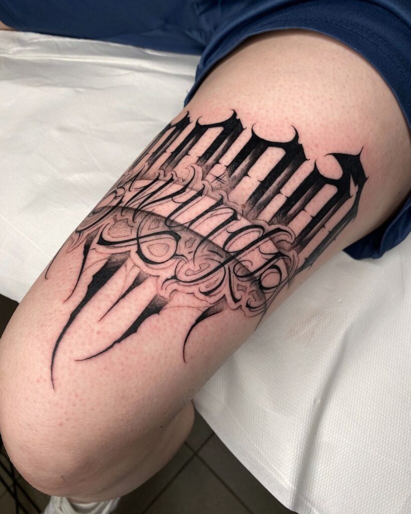 Gothic Style Tattoo Lettering