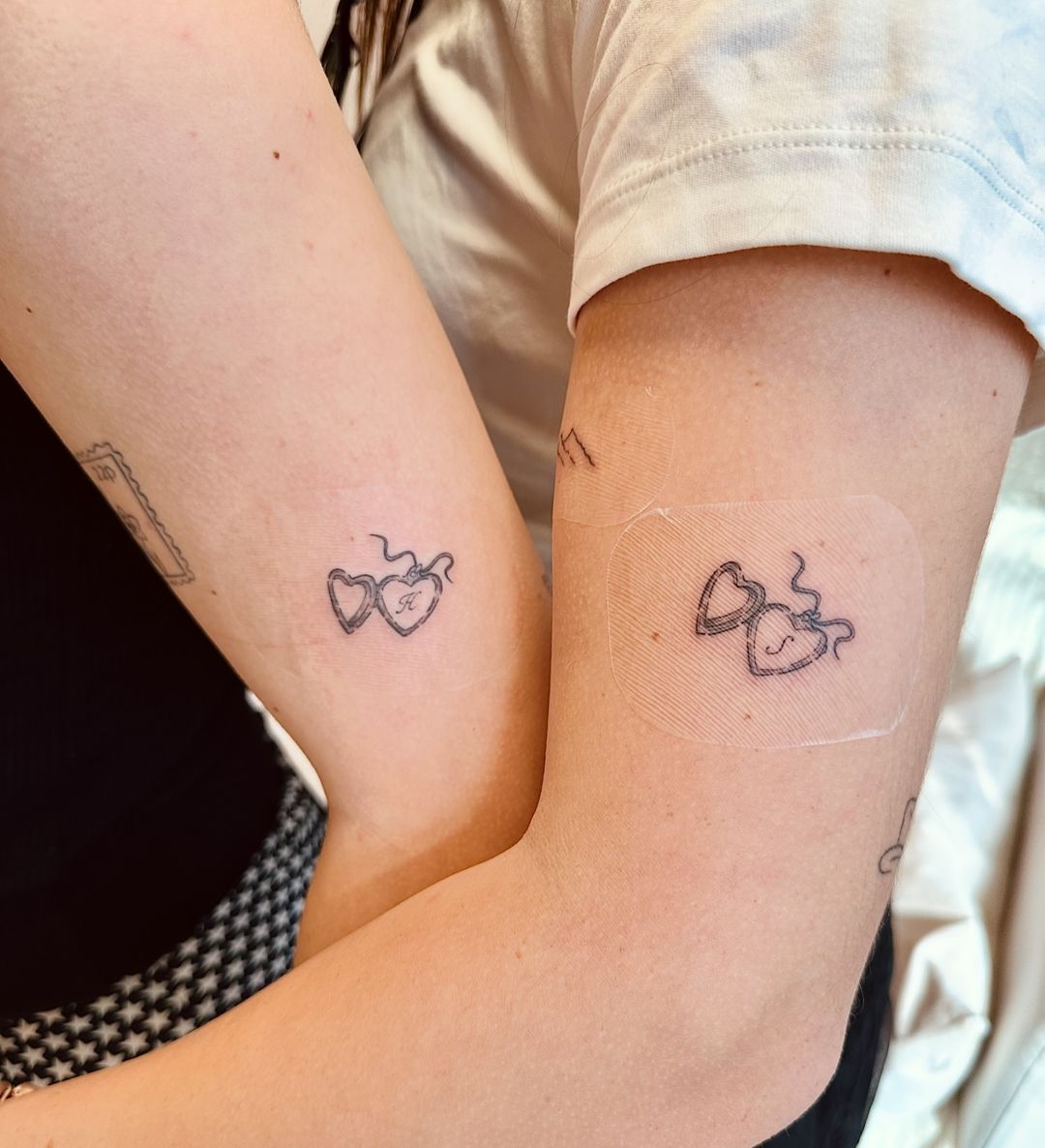 coordinated heart locket