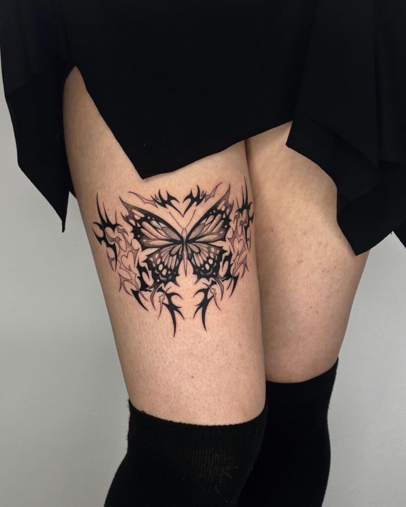 Cyber Sigilism Butterfly Tattoo