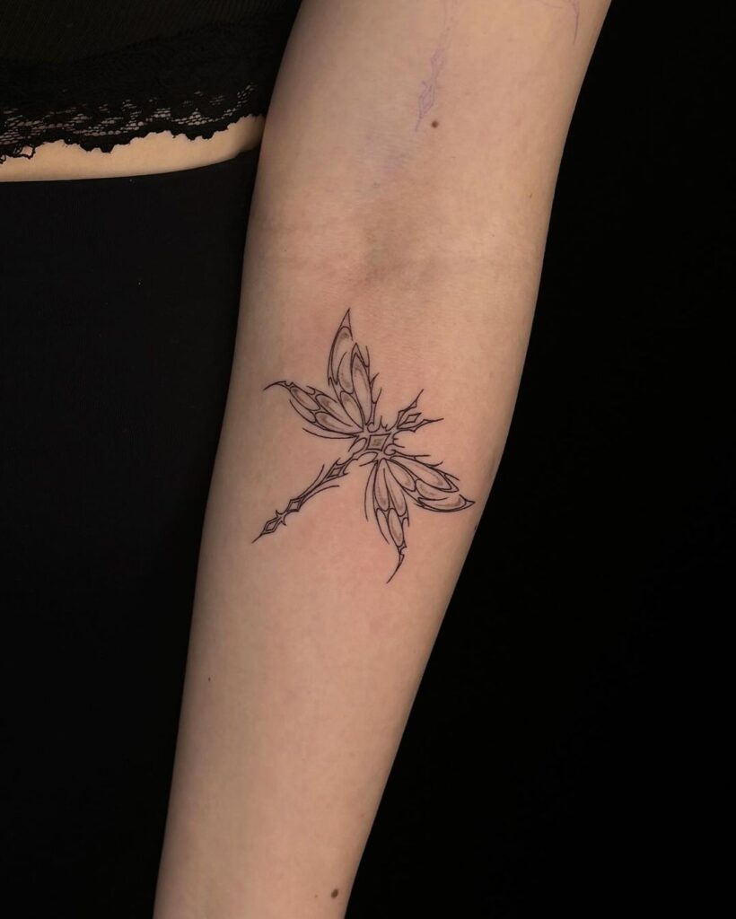 Cyber Sigilism Moth Tattoo