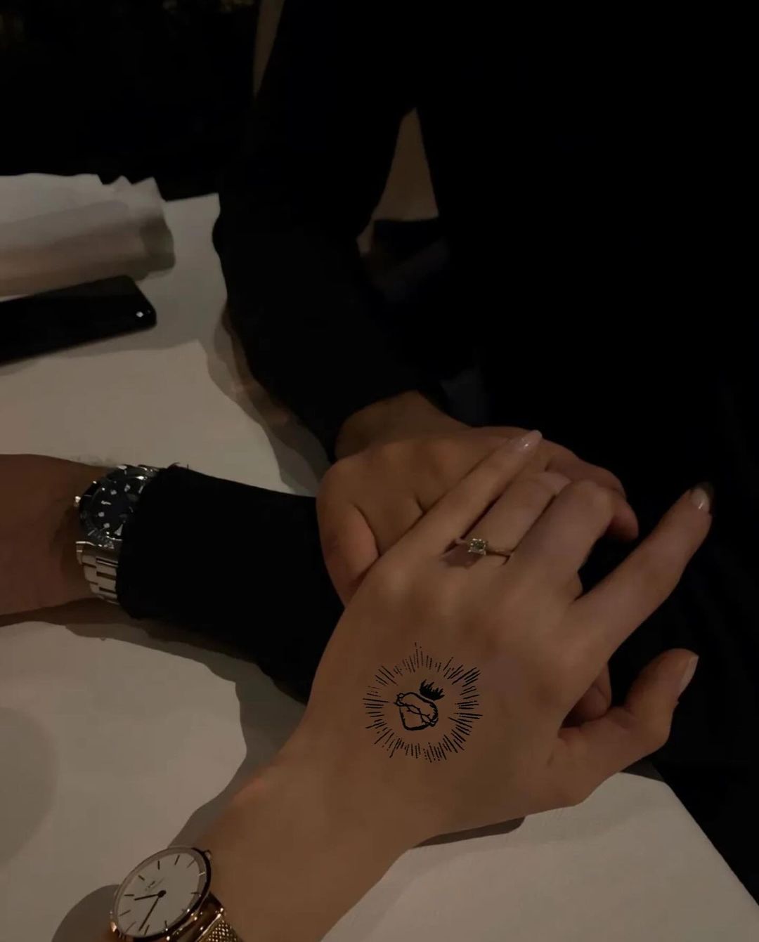 burning heart tattoo