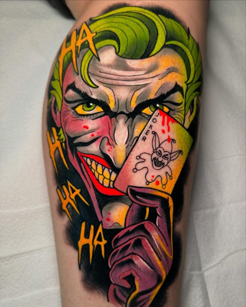 Colorful Joker Tattoo
