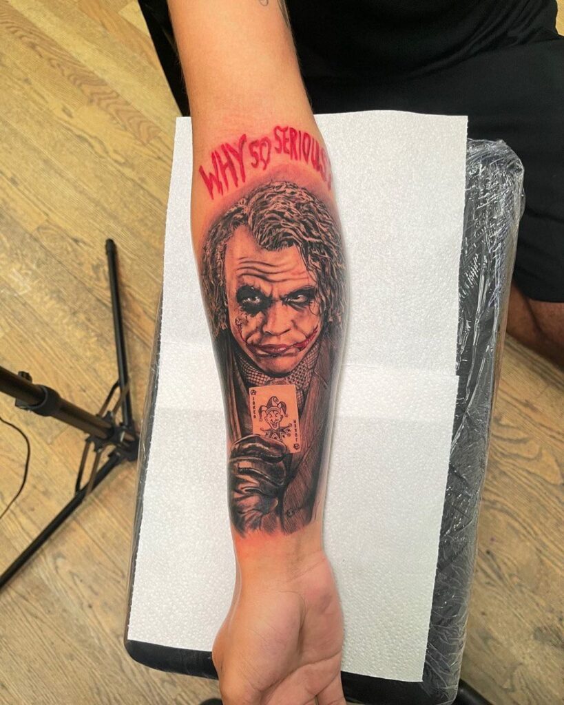 Joker Portrait Tattoo