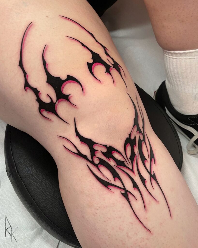 Tribal Knee Tattoo