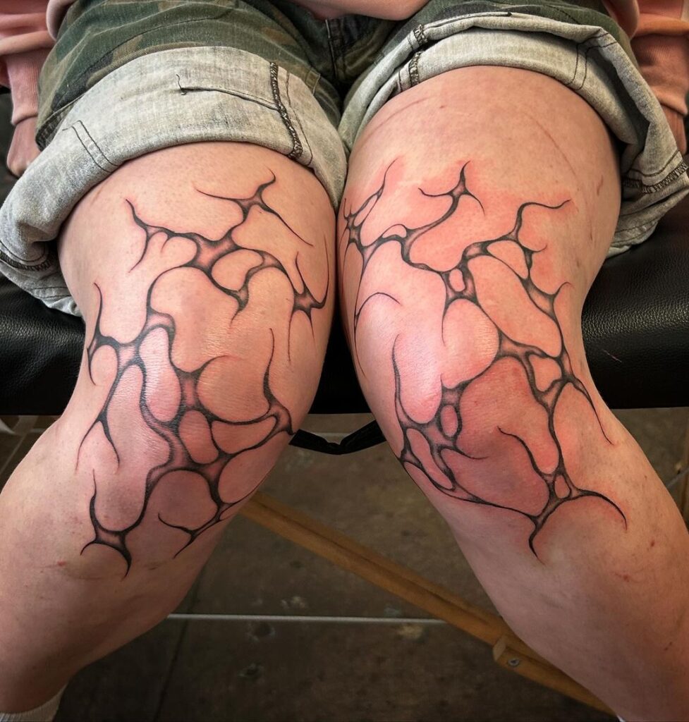 Abstract Knee Tattoo