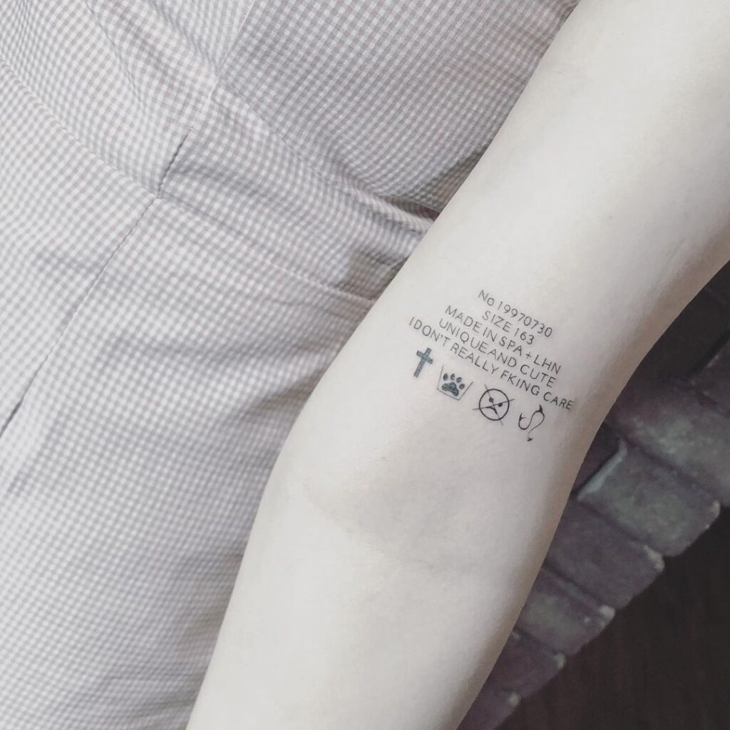 Tiny Care Instructions Tattoo