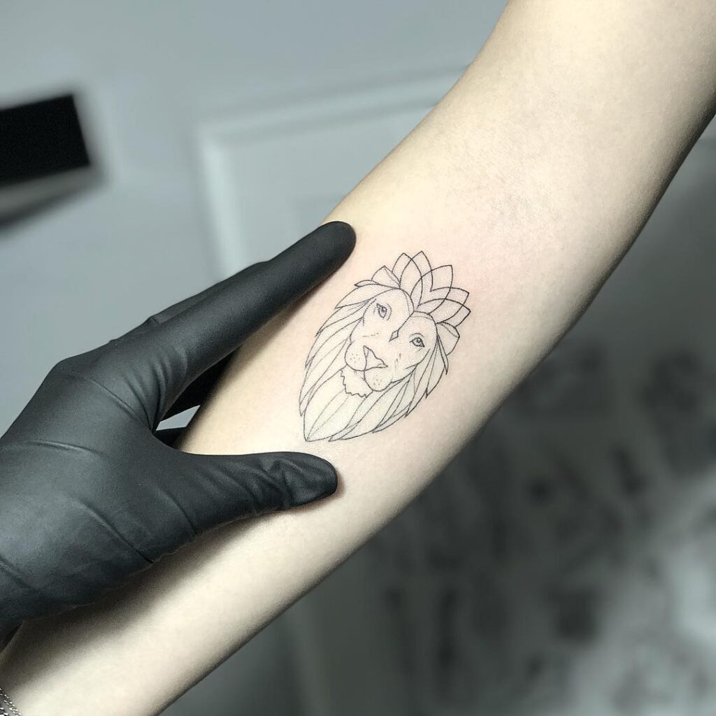 Small Dope Lion Tattoo