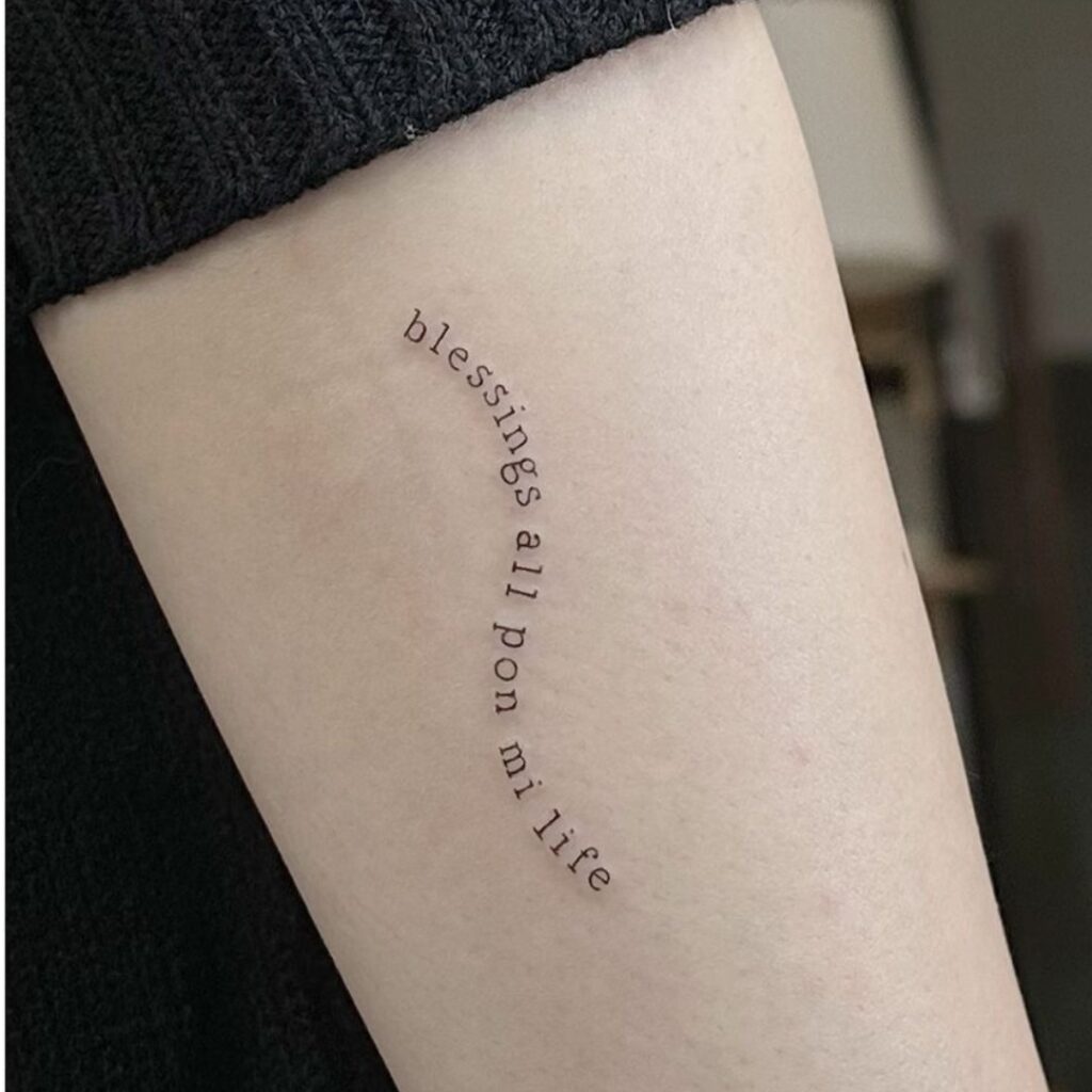 Small Dope Quote Tattoo
