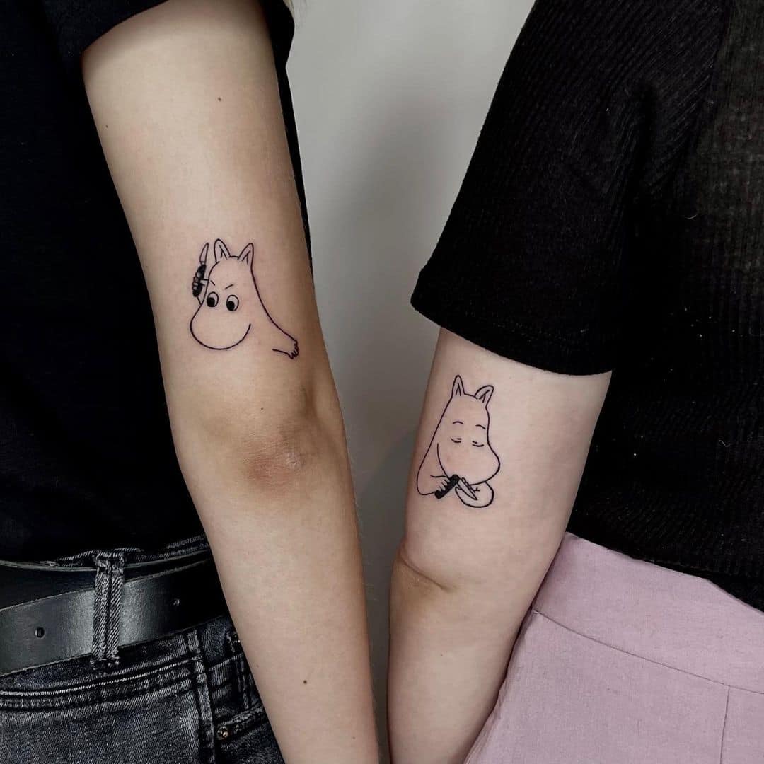 Favorite cartoon characters matching BF tattoos