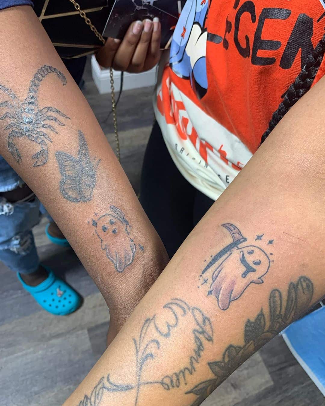 Cool Halloween matching tattoos for besties