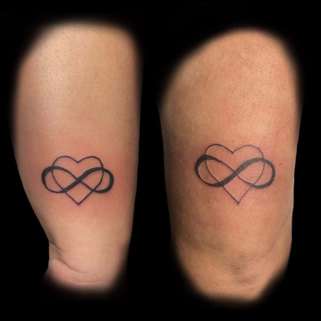Infinite love matching tattoo design for BFFs