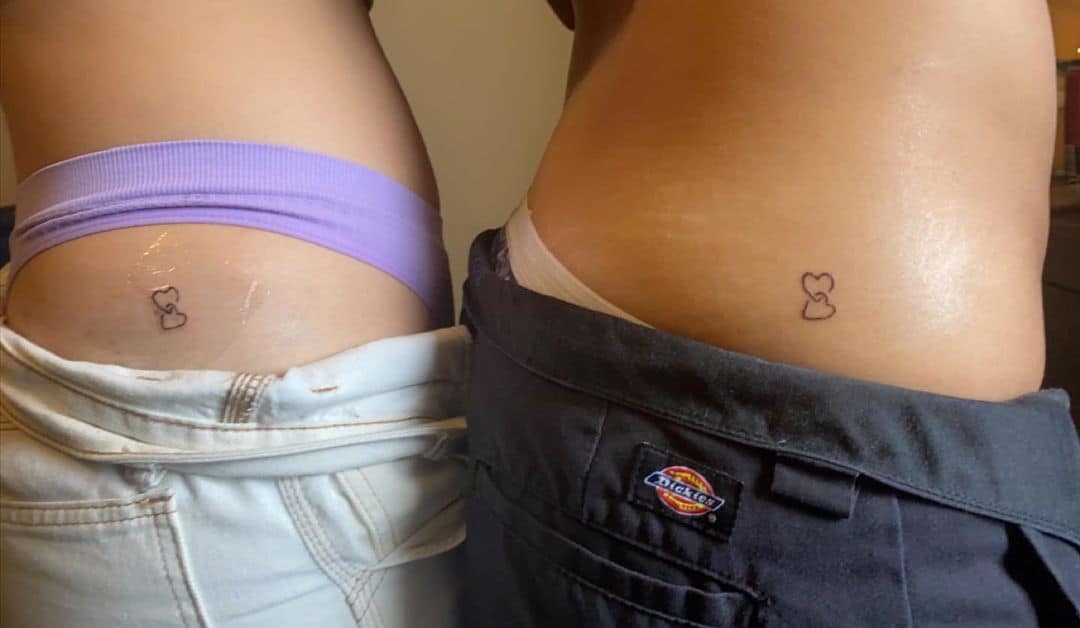 The cutest and tiniest heart tattoo for BFs