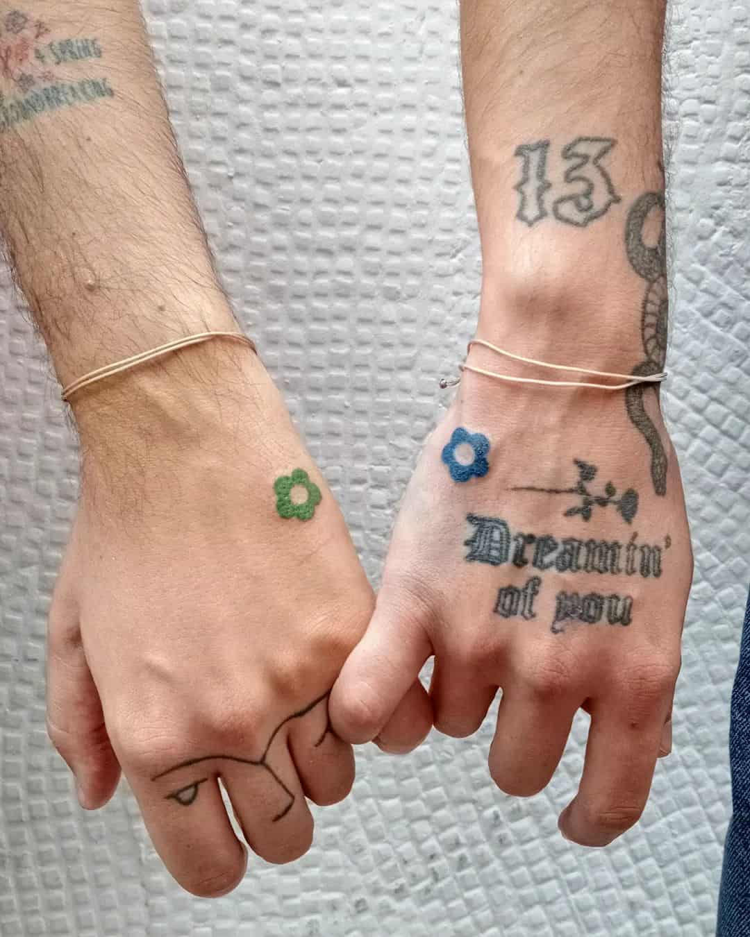 Simple yet truly adorable flower tattoo for BFs