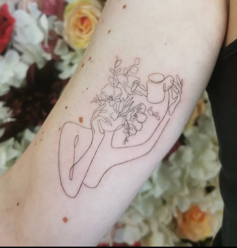 Watering my flower head