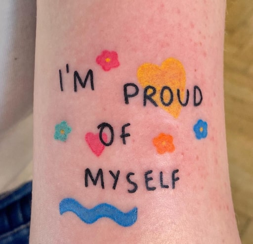 I am proud of myself