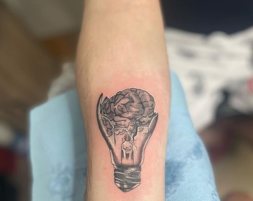 Brain within a light bulb