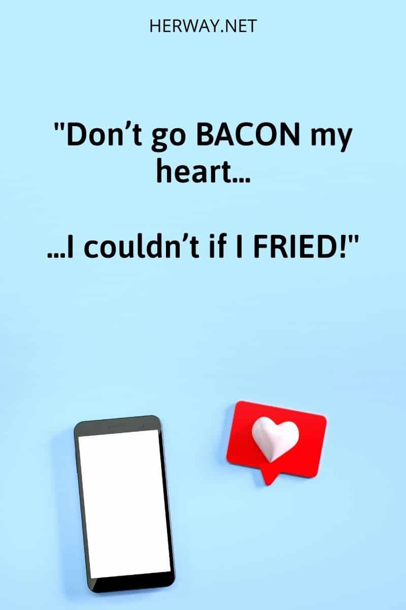 ''Don’t go BACON my heart - I couldn’t if I FRIED!''