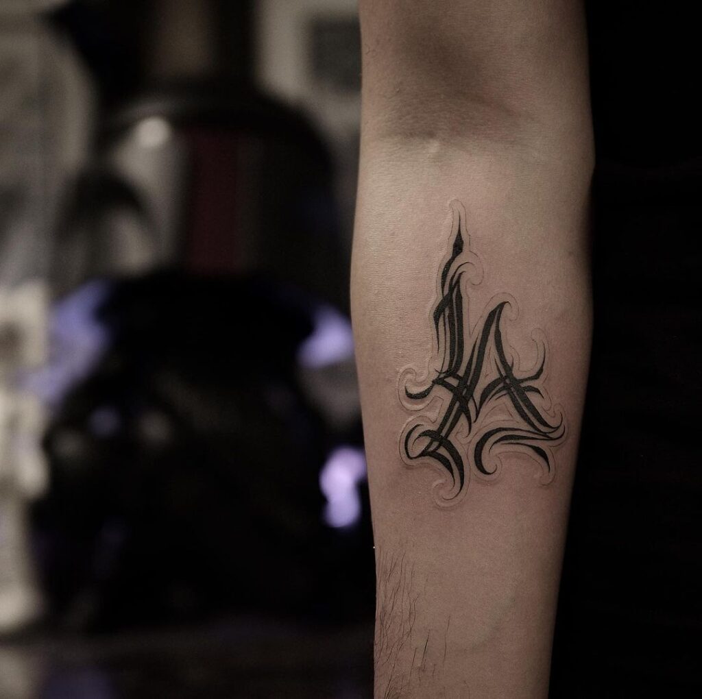 Stylish LA Script Tattoo