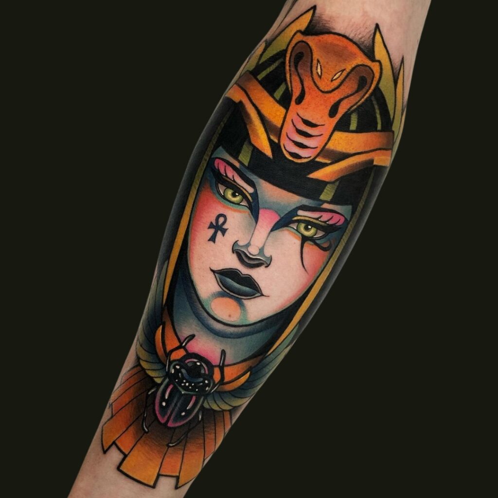 Vibrant Cleopatra Tattoo