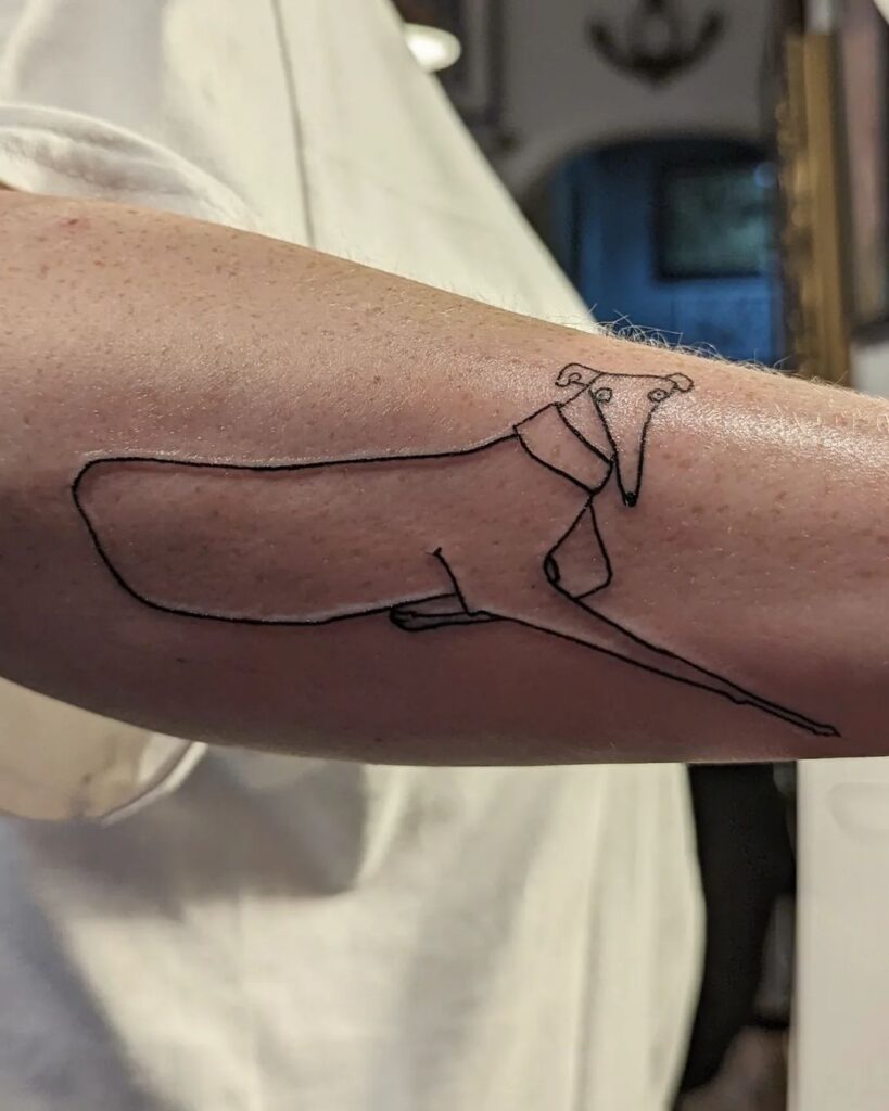 Unique Whippet Tattoo