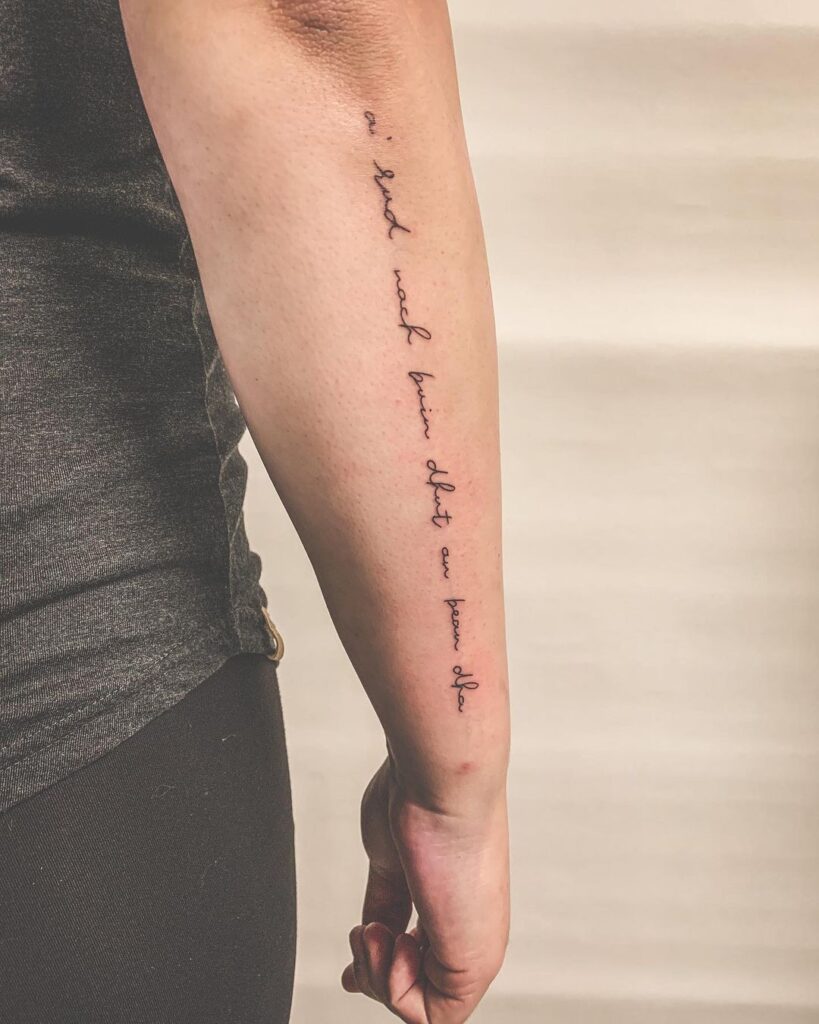 Personalized Gaelic Quote Tattoo