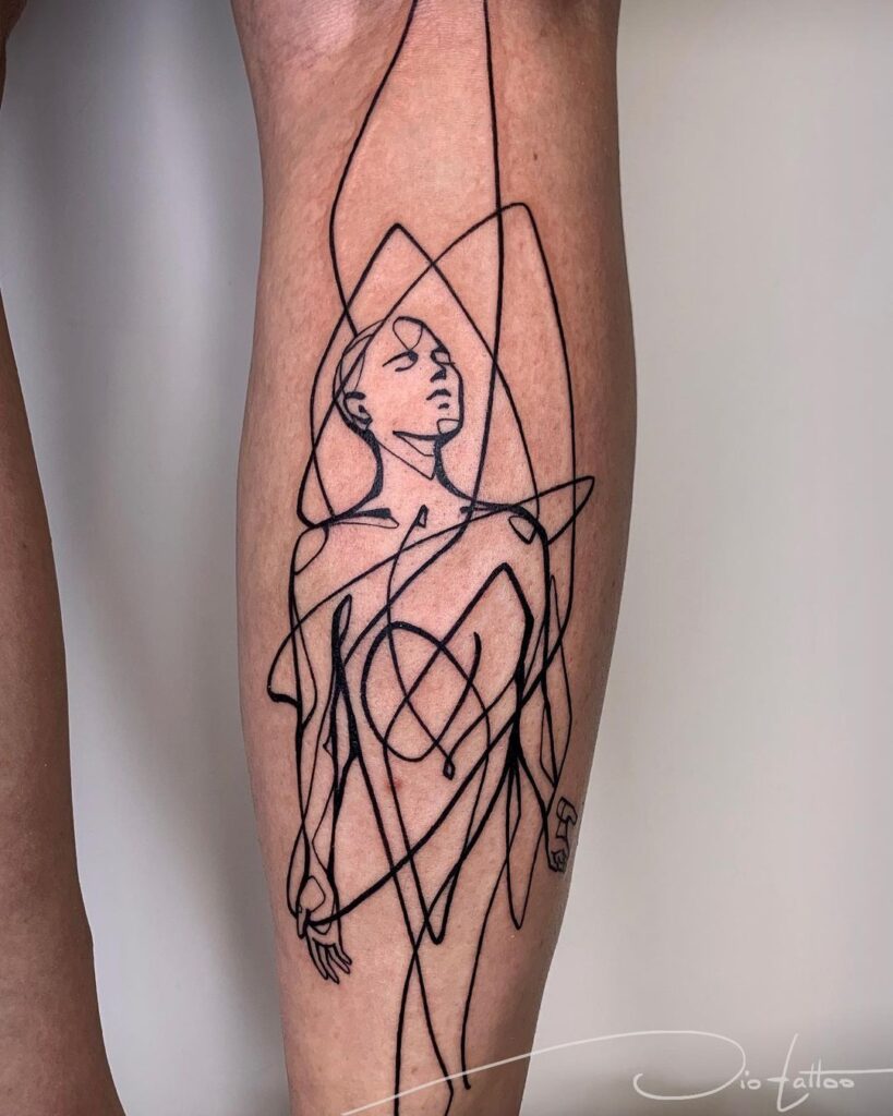 abstract flow tattoo symbolizing energy, surrendering, and opening of the heart and receiving