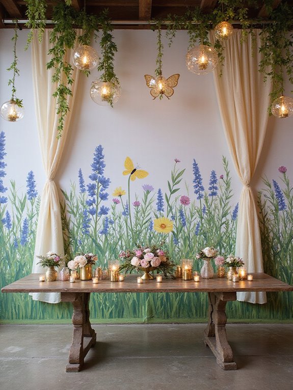 artistic backdrops create ambiance