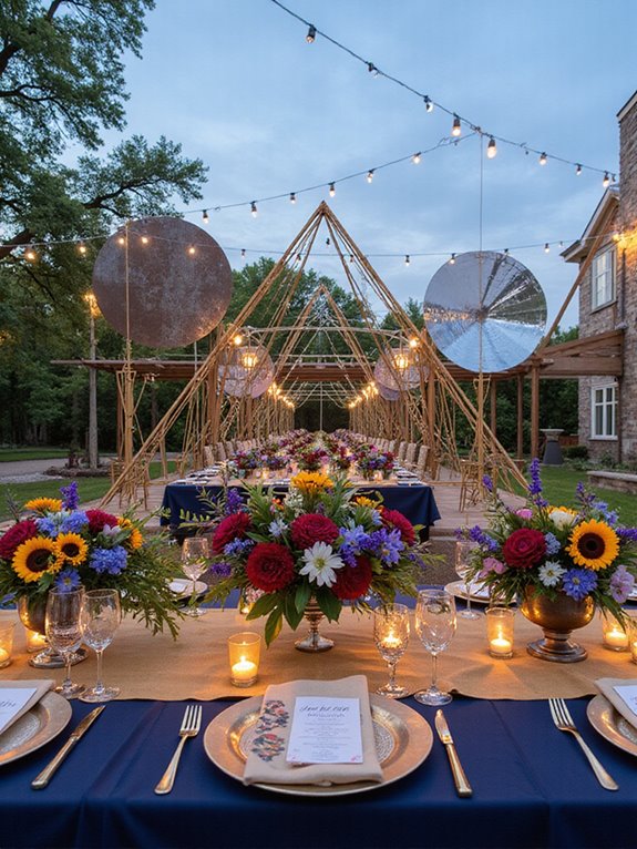 bold geometric wedding decor