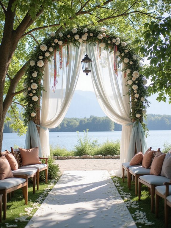 breezy ethereal wedding draping