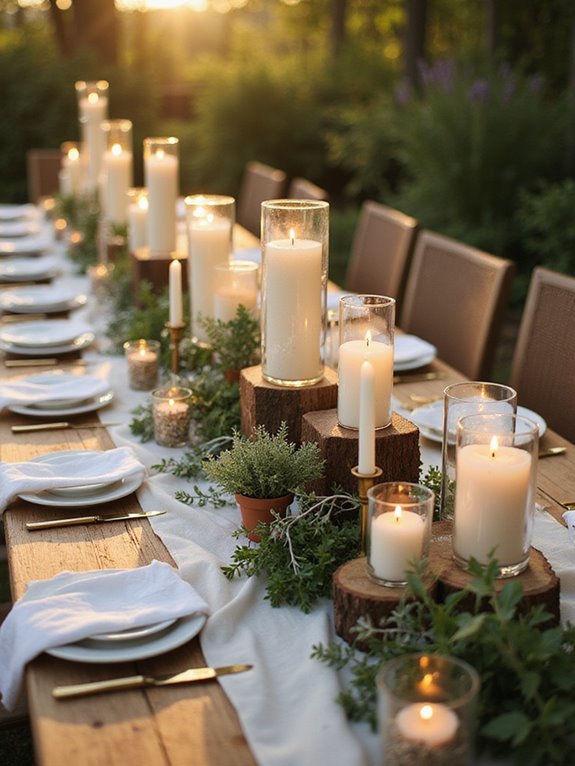 candle arrangements enhance ambiance