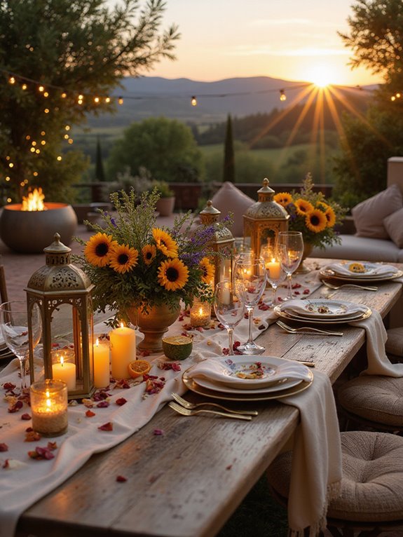 candlelight and lantern ambiance