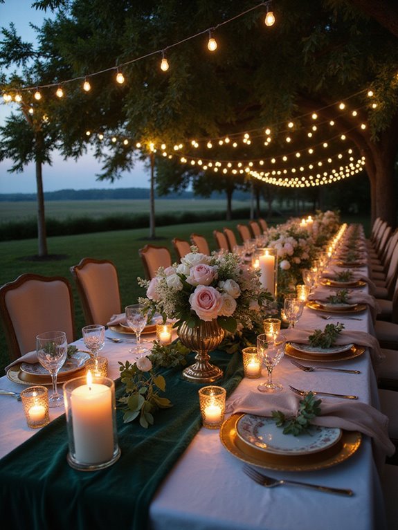 candlelit romantic wedding ambiance