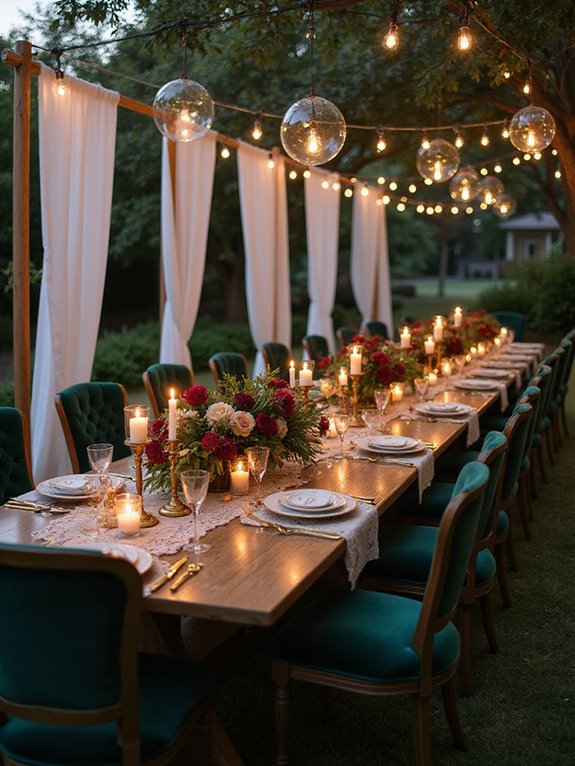 candlelit romantic wedding ambiance