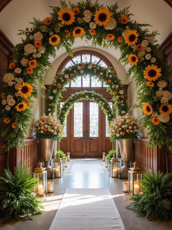 captivating floral entrance decor